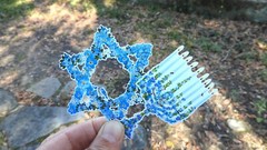 Pack of 2 – 3″ Jewish Star of David & Menorah Stickers VINYL STICKERS 3 inches