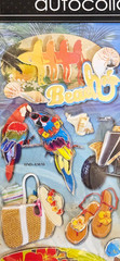 13 Count Handmade Scrapbooking Stickers 3D Hawaii Beach Tropical Aloha Surf NEW