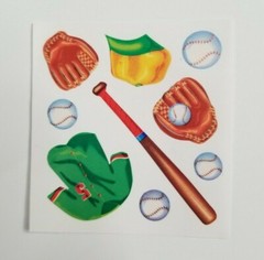 Vintage Sports Football Tennis Basketball Hockey Baseball Scrapbook Stickers