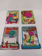 Vintage Stickers Lot of 15 BARNEY FOIL MYLAR Vending Machine Sticker VTG 1992