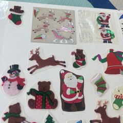 80s Stickers Vintage Large Bears Fuzzy, Glow In Dark Christmas LOT Sandylion!