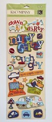 Little Boy Adhesive Chipboard Scrapbooking Stickers by K&Company Cars Trucks
