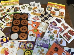 Lot of Vintage Halloween Stickers – Eureka Hallmark AGC Sandylion Partial Pages