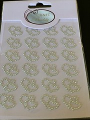 DAWN BIBBY 3D ADHESIVE CLEAR GEMSTONE DOUBLE HEARTS 24PCS