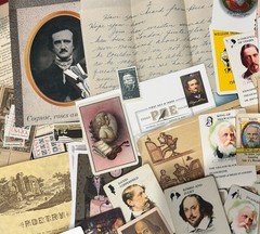 Vintage Book Lovers Junk Journal-book pages & cutout playing cards stamps & more