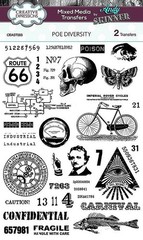 Andy Skinner, Mixed Media Transfers, Rub-Ons, Poe Diversity, 2 Pgs, Industrial