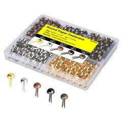 Mini Brads for Paper Crafts 500Pcs Multicolor Metal Paper Fasteners 8X17Mm Fa…