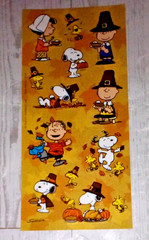 Peanuts Snoopy Sticker Sheet Thanksgiving Scrapbooking