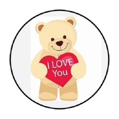 48 I Love You Bear !! ENVELOPE SEALS LABELS STICKERS 1.2″ ROUND