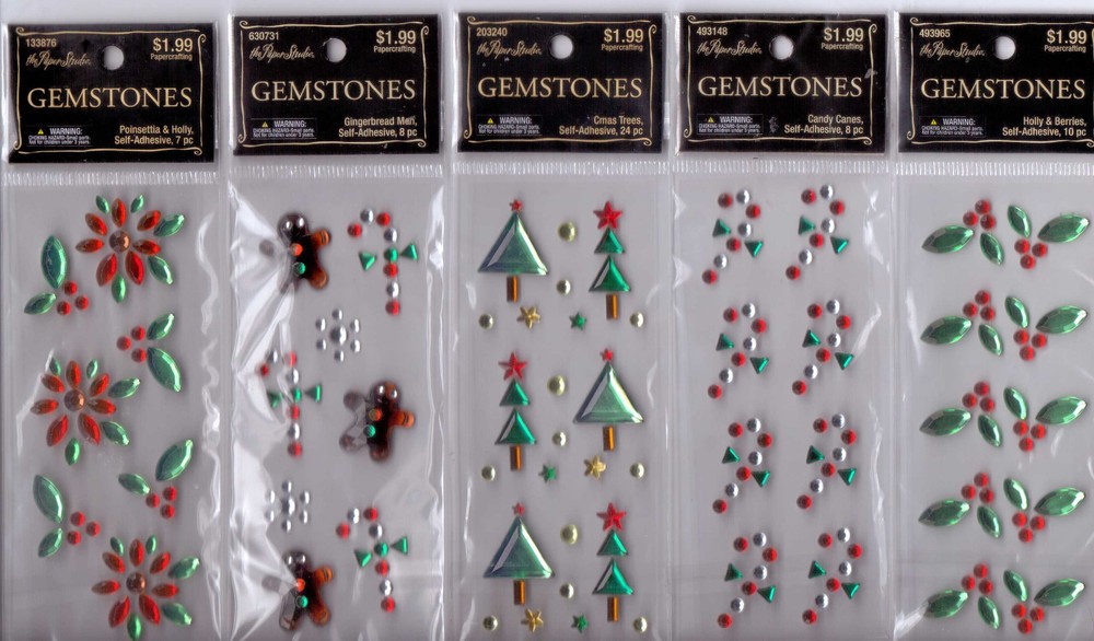 The Paper Studio CHRISTMAS Themed GEMSTONES~Adorable! U Choose! Quick Ship!