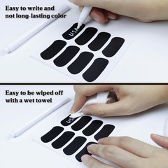 200 Count Sports Eye Black Stickers Set with Erasable Pencils for Game Day