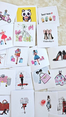 36 Fashion Handbag Shoes Sticker Sheets Handmade Envelope Gift Scrapbook Sticker