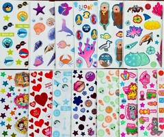 STICKER LOT Sandylion Hallmark RECOLLECTIONS AGC HASBRO CARLTON TREND EUREKA SET