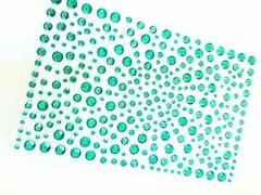 CraftbuddyUS 325 x 2,3,4,5mm MERMAID GREEN Self Adhesive Gems