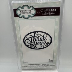 Creative Expressions Sue Wilson Thank You Craft Die CED5403 New 2pc Sentiment