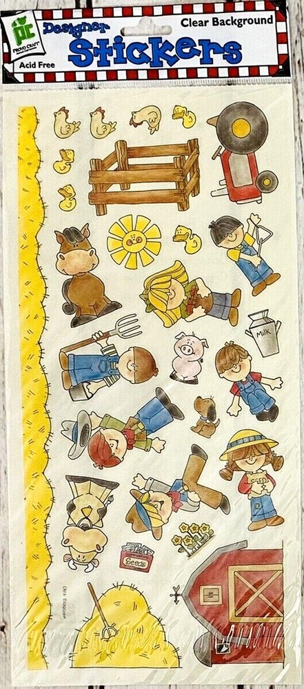 Barnyard Farm Barn Chickens Cow Horse Pig Hay Milk Tractor Provo Craft Stickers