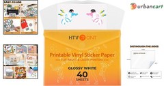 40-Piece Waterproof Glossy Printable Vinyl Sheets for Inkjet & Laser Printers