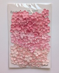 Mini Pink Paper Flowers Scrapbooking Embellishments By Recollections
