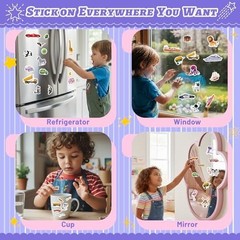 Waterproof Reusable Jelly Sticker Books for Toddlers 2-6 Years – 3 Set Activity