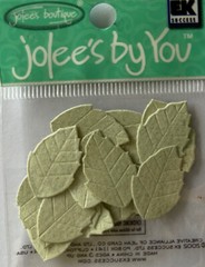 LIGHT GREEN ROSE LEAF Die-cut Embellishment(20pc)Jolee’s•Flower•Garden•Long Stem