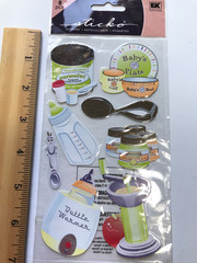 EK Success Sticko Baby Safari Scrapbook Stickers Lot Animals Nursery Food