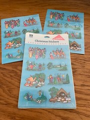 NOS vintage Redi-Stix 1993 CHRISTMAS NATIVITY stickers Standard Publishing + 2