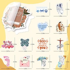Bible Verse Stickers 200 Pcs Christian Scripture Sticker Pack, Waterproof Vinyl