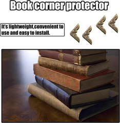 100PCS Bronze Metal Book Corner Protectors Vintage Scrapbook Edge Guards