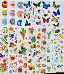 259+ Sticker Lot animals butterfly cat kittens bird flowers plants sea wild life