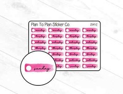 2541-2~~ Dark Pink Watercolor Date Cover Planner Stickers.