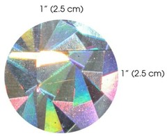 Silver Hologram Holographic Bling Stickers 1″ Round Envelope Seal Reseller Suppy