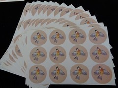 18 Sheets Vintage Hallmark Bird (Meadowlark?) Stickers