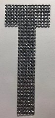 GIANT SILVER RHINESTONE LETTER “T” Stickers(1pc)JoAnn’s•Name•Initial •Label•Last