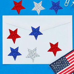 500 Pcs 4Th of July Stickers 1In American Sticker Fourth of July Label Red