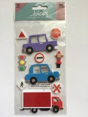 Jolees Boutique ON THE ROAD Learning To Drive Car Signs Truck Scrapbook Stickers