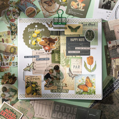 Aesthetic Scrapbook Kit, Junk Journal Scrapbooking Supplies, Vintage Journali…