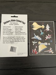 VTG 90s Stickers Lot Airplanes Space Ship Solar System Careers Camp Firetrucks +