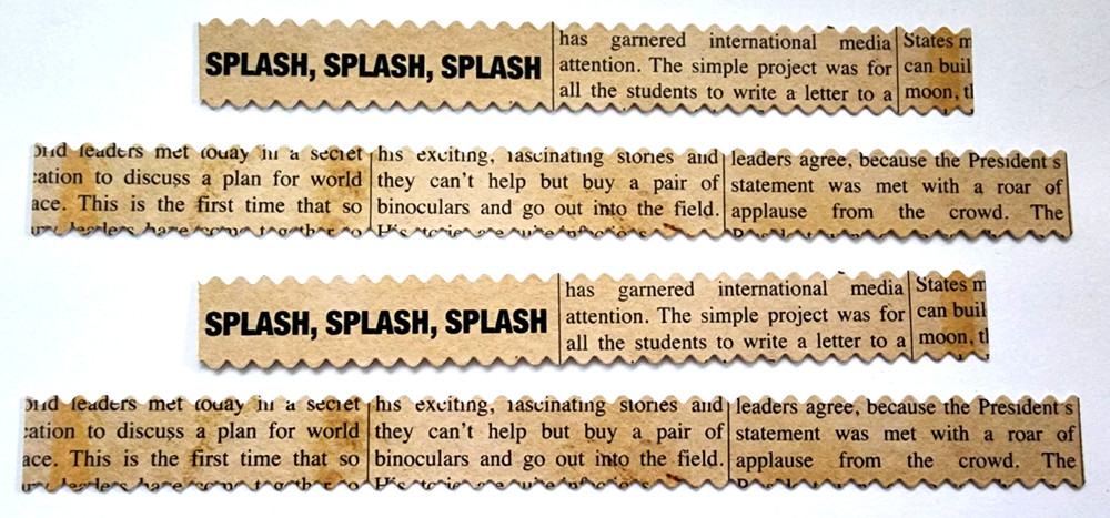 K&Company Splash Ocean Pool Cardstock Sticker 6″ Border Edges Set of 4