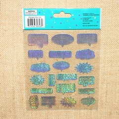 Nicole Industries Everyday Phrases Prismatic Sparkle Stickers