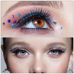 1792 Pcs 4 Sheets Black Rhinestone Stickers 3/4/5/6 mm Self Adhesive Gems