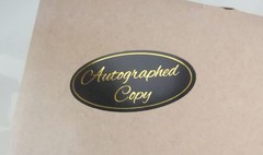 1×2 inch 300PCS Autographed Sticker by The Author inch, Black