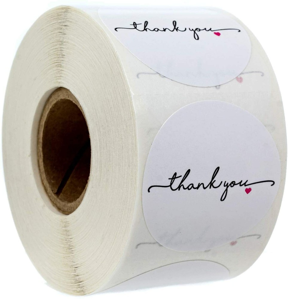 Thanks from The Heart Thank You Stickers – 1.5″ Circle Labels / 500 per Pack/Wed
