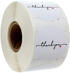 Thanks from The Heart Thank You Stickers – 1.5″ Circle Labels / 500 per Pack/Wed