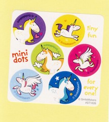 60 Assorted Mini Dot Stickers – Batman, Inside Out, Rachael Hale, Unicorn