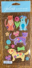 RARE Jolees Dog PUPPY LOVE Cat Kitty Kitten Butterfly Friend Flowers 3D Puppies