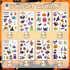 342 Pcs Halloween Stickers, Self Adhesive Pumpkin Witch Candy Stickers Halloween