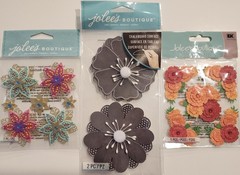Lot Of 10 JOLEE’S BOUTIQUE Dimensional Scrapbooking Stickers FLOWERS FLORAL