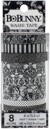 American Crafts – BO BUNNY – 4 PKGS WASHI TAPE – TUXEDOS AND TIARAS