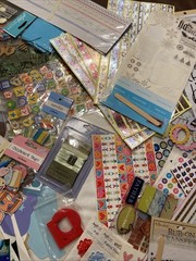 Scrapbooking Mixed Lot of Stickers Die Cuts Chipboard No Bunny Jolee’s Colorbok
