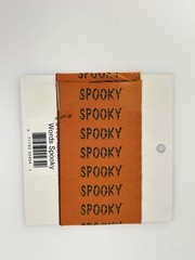 Scrap Ties Scrap Arts Orange Black Haloween Ribbon SPOOKY Scrapbooking